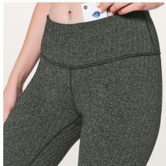Lululemon Wunder Under Low Rise Tight Full Length Heathered Herringbone - Picture 6 of 6